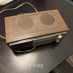 Radio de bureau General Electric Vtg AM/FM Speaker, T285C Noix de muscade, Non testé