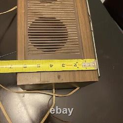 Radio de bureau General Electric Vtg AM/FM Speaker, T285C Noix de muscade, Non testé