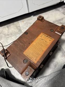 Radio de table à tubes en bois General Electric J62 vintage (1941) Lire