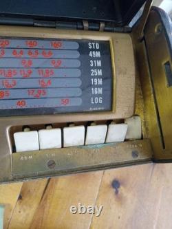 Radio portable à tubes AM et ondes courtes General Electric GE 260 vintage 1946/47