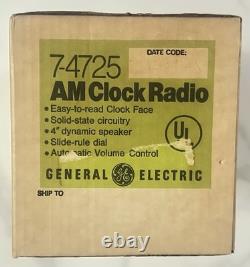 Radio-réveil AM General Electric 7-4725 Marque Singapour Neuf dans sa boîte scellée
