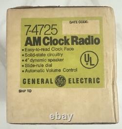 Radio-réveil AM General Electric 7-4725 Marque Singapour Neuf dans sa boîte scellée