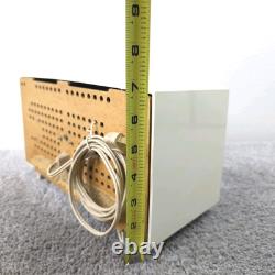 Radio-réveil à tubes AM GE Vintage MCM Modèle C-402A Blanc FONCTIONNEL