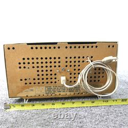 Radio-réveil à tubes AM GE Vintage MCM Modèle C-402A Blanc FONCTIONNEL