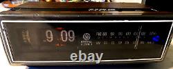 Radio-réveil flip clock General Electric vintage des années 1980 7-4305F FONCTIONNEL