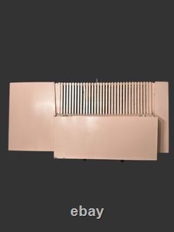 Radio-réveil vintage de l'ère atomique General Electric C-431-A Rose, fonctionne LIRE