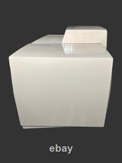 Radio-réveil vintage de l'ère atomique General Electric C-431-A Rose, fonctionne LIRE