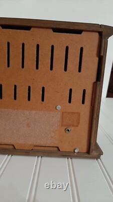 Radio stéréo de table à état solide Vintage General Electric GE en boîtier en bois fonctionne