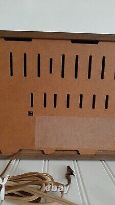 Radio stéréo de table à état solide Vintage General Electric GE en boîtier en bois fonctionne