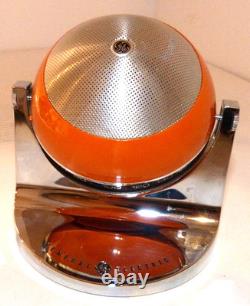 Radio transistor vintage GE Orbiter époque spatiale années 1970 orange MCM Orb Radio