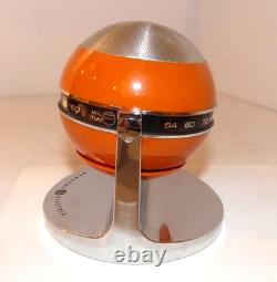 Radio transistor vintage GE Orbiter époque spatiale années 1970 orange MCM Orb Radio