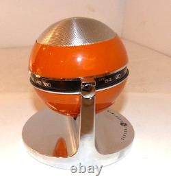 Radio transistor vintage GE Orbiter époque spatiale années 1970 orange MCM Orb Radio