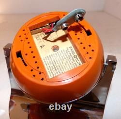 Radio transistor vintage GE Orbiter époque spatiale années 1970 orange MCM Orb Radio