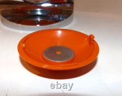 Radio transistor vintage GE Orbiter époque spatiale années 1970 orange MCM Orb Radio