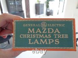 Rare 1924 C6 Vintage Électrique Général Mazda Lampes D'arbre De Noël Purple Nos
