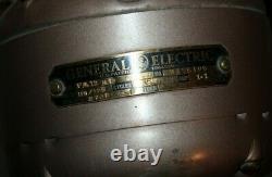 Rare Vintage 1940s General Electric 6 Ft Vortalex Éventail Oscillant Fm12m11