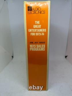Rare Vintage GE General Electric Audio Electronics Ray Charles 1973 Dossier de Vente