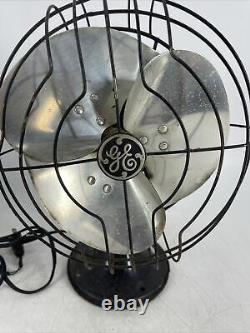 Rare Vintage Oem General Electric Ge 55x165b Ventilateur D'oscillation À Lame Métallique 9