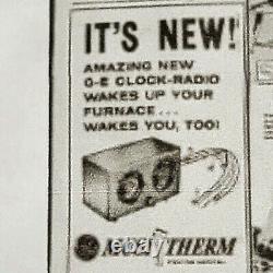 Rare Vtg 1955 General Electric Ge Musi Therm Thermostat Alarm Clock Music Radio