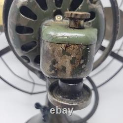 Restauration prête d'un ancien ventilateur à oscillation en laiton GENERAL ELECTRIC de 13 pouces