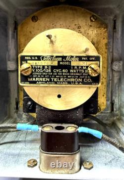 Réveil Électrique de Bureau avec Monitor Top de Réfrigérateur GE / TELECHRON Vintage 1928-31