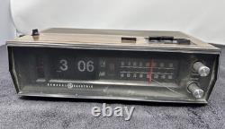 Réveil Radio à Flip Vintage General Electric Testé Fonctionne