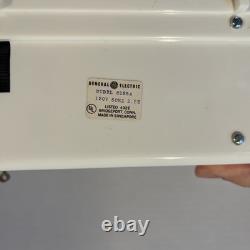 Réveil à roulettes vintage GE General Electric Modèle 8125A Blanc Fonctionnel