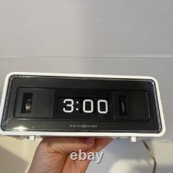 Réveil à roulettes vintage GE General Electric Modèle 8125A Blanc Fonctionnel