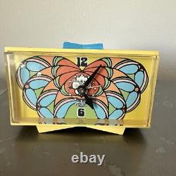 Réveil électrique fonctionnel en alarme vintage General Electric Peter Max Mod Butterfly