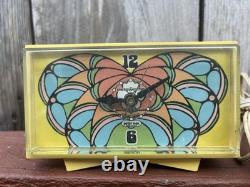 Réveil électrique vintage General Electric Peter Max Mod Butterfly en état de fonctionnement