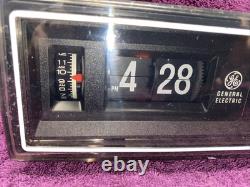 Réveil radio à flip vintage 1984 General Electric 7-4305F FONCTIONNEL