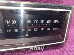 Réveil radio à flip vintage 1984 General Electric 7-4305F FONCTIONNEL
