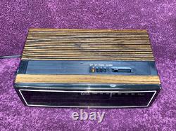 Réveil radio à flip vintage 1984 General Electric 7-4305F FONCTIONNEL