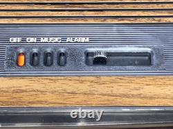 Réveil radio à flip vintage 1984 General Electric 7-4305F FONCTIONNEL