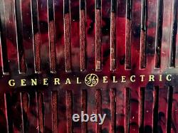 Réveil radio à tubes Vintage General Electric Modèle 505 Marron - NON TESTÉ - LIRE