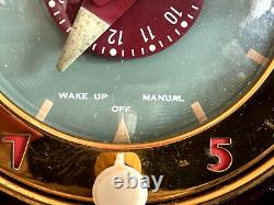 Réveil radio à tubes Vintage General Electric Modèle 505 Marron - NON TESTÉ - LIRE