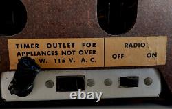 Réveil radio à tubes Vintage General Electric Modèle 505 Marron - NON TESTÉ - LIRE