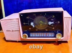 Réveil radio-réveil de table vintage rose General Electric AM/FM