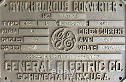 Signe En Métal Vintage/plaque Ge General Electric Synchronous Convertisseur Hcc