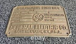 Signe En Métal Vintage/plaque Ge General Electric Synchronous Convertisseur Hcc