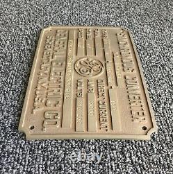 Signe En Métal Vintage/plaque Ge General Electric Synchronous Convertisseur Hcc