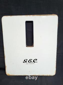 Signe en émail porcelaine vintage Gec General Electric Co Angleterre thermomètre 1940