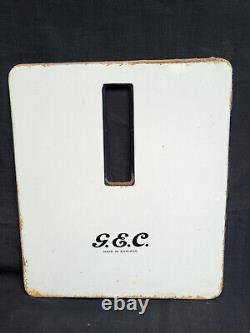 Signe en émail porcelaine vintage Gec General Electric Co Angleterre thermomètre 1940