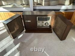 Stéréo AM/FM Vintage GE avec haut-parleur intégré rabattable