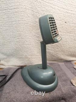 Support de microphone de bureau vintage General Electric GE modèle CR88B bleu Shure Bro S36