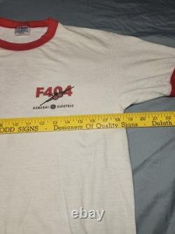 T-shirt vintage à simple couture General Electric F404 taille grande L fabriqué aux États-Unis