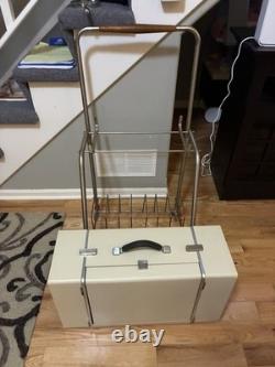 TOURNE-DISQUE STÉRÉOPHONIQUE VINTAGE GENERAL ELECTRIC TRIMLINE300 AVEC CHARIOT, EN ÉTAT DE MARCHE