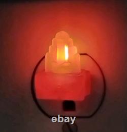 TRÈS RARE Veilleuse Vintage GE Lueur Rouge FONCTIONNE ! ÉCLAIRAGE RÉTRO DÉCO