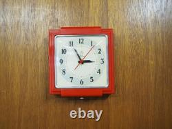 Telechron General Electric 1949-53 2H25 horloge rouge restaurée avec nouveau mouvement GE