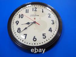 Telechron General Electric années 1950 horloge scolaire vintage de 15 pouces GE mise à jour à quartz